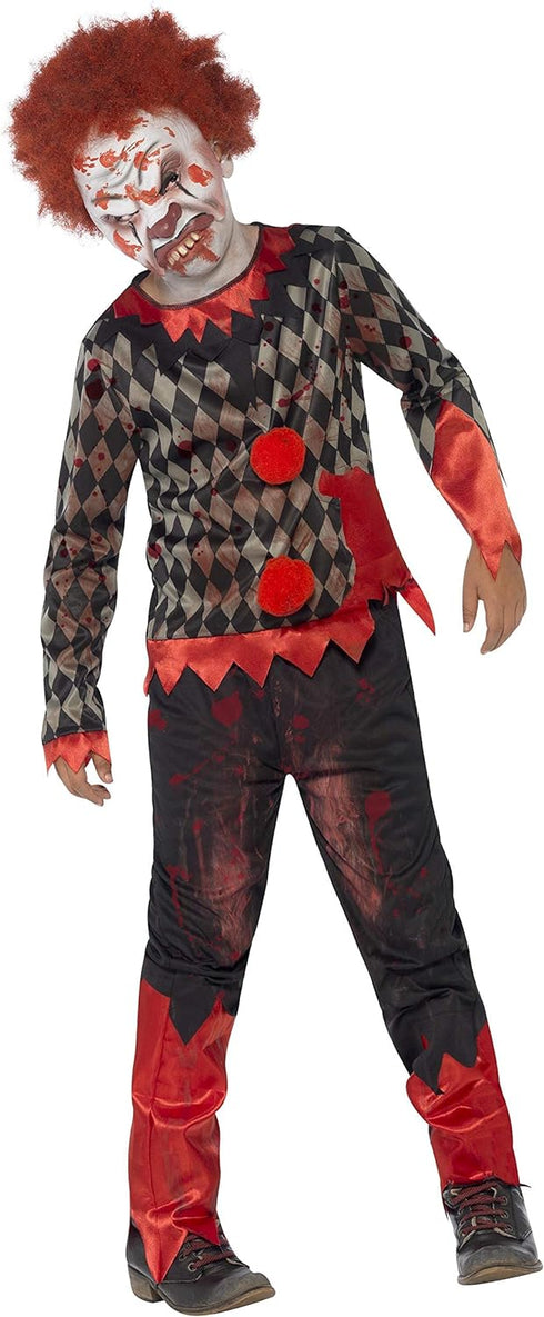 Zombie Clown Costume, Red & Green